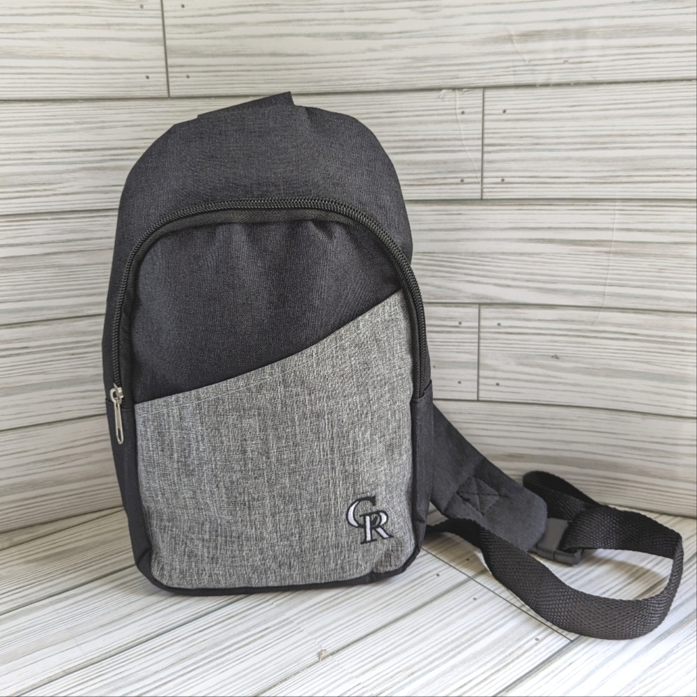 Colorodo Rockies Baseball Buckle Sling Bag in Black and Gray NWOT - Picture 2 of 8